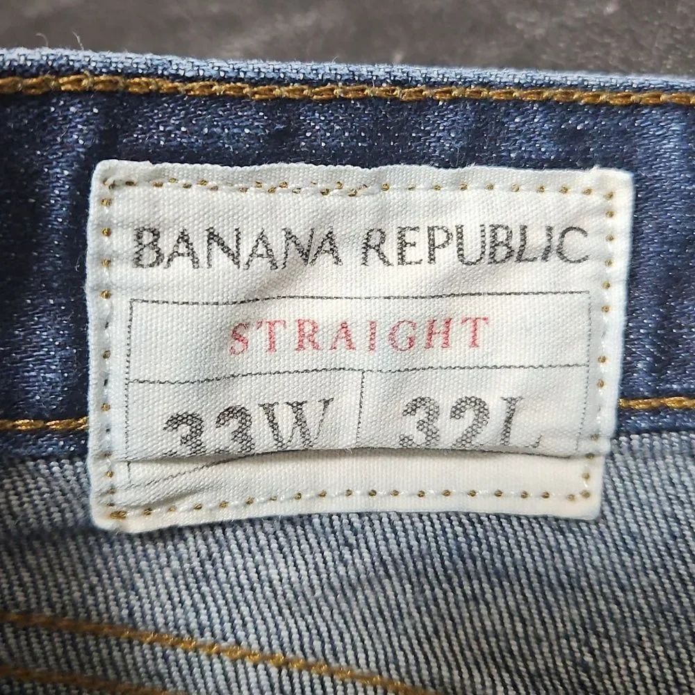 Banana Republic Men’s Blue Straight Leg Jeans Size 33x32